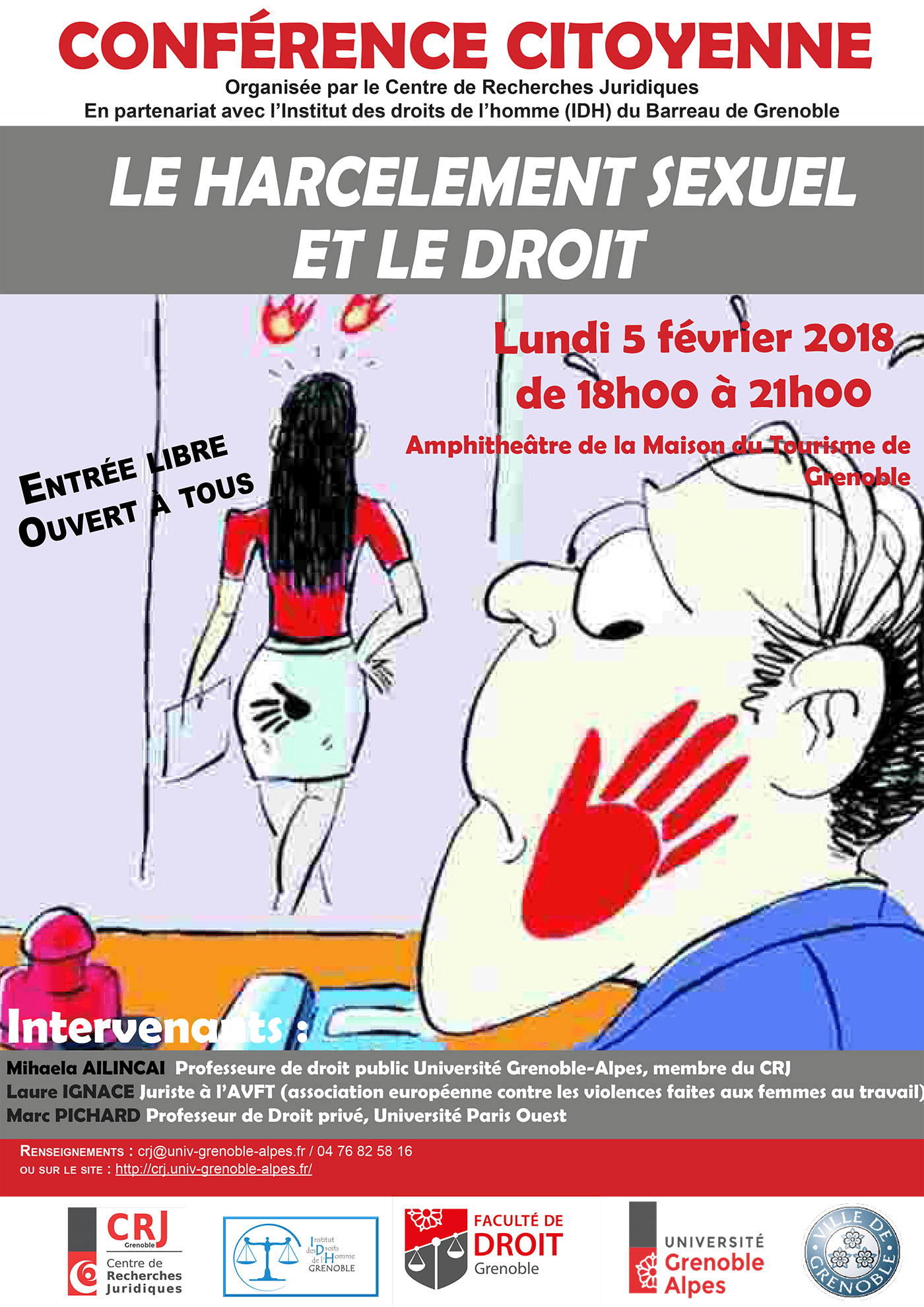 Conférence Citoyenne Le Harcélement Sexuel Et Le Droit Université Grenoble Alpes