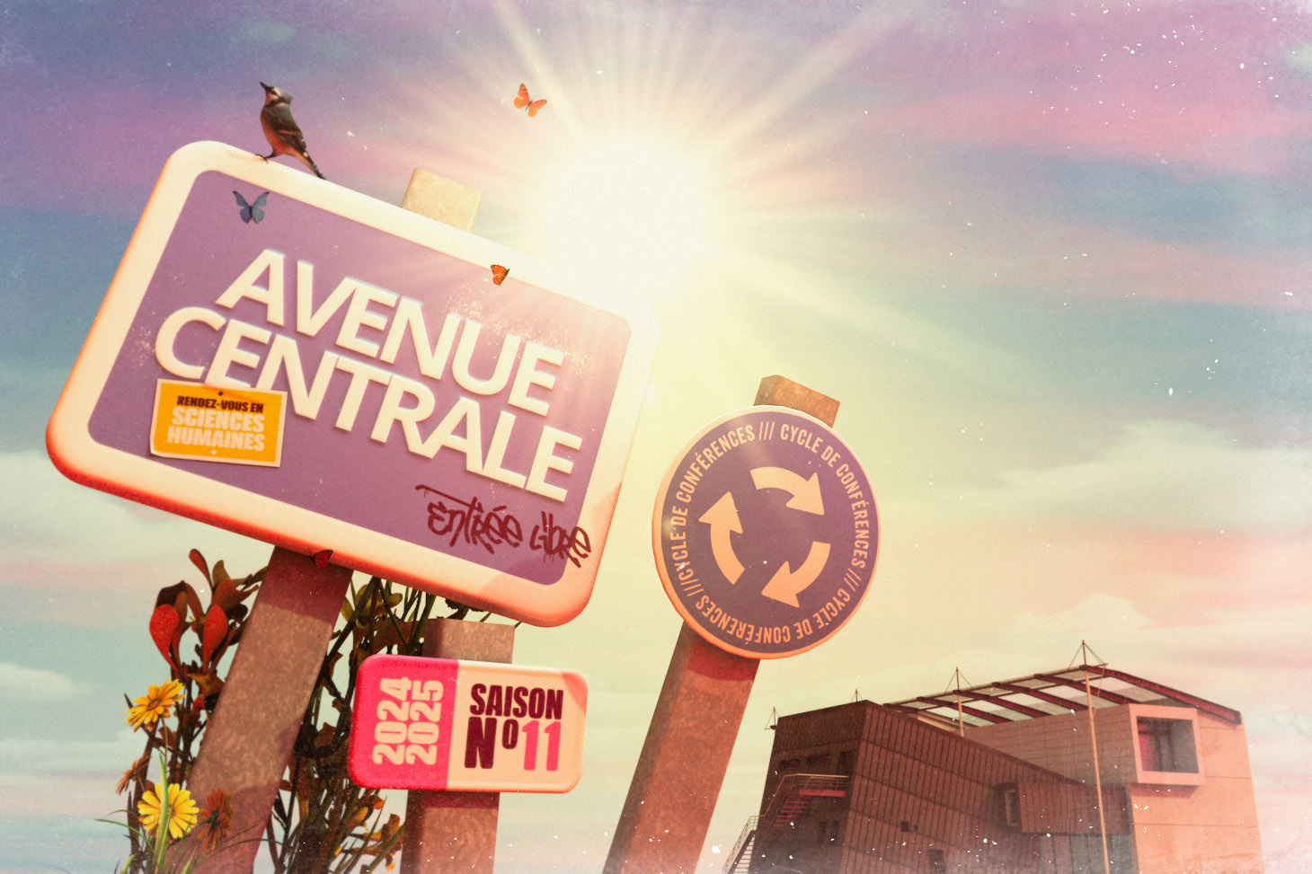 Affiche de la saison 11 du cycle de conférences Avenue Centrale.