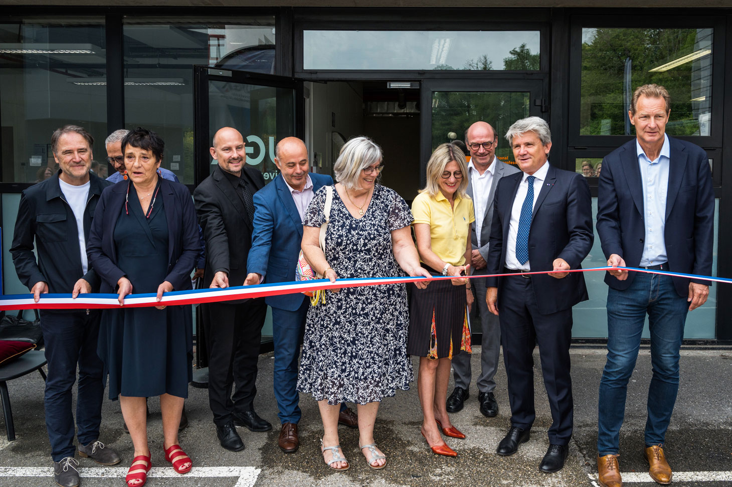 Inauguration des nouveaux locaux de l’antenne de l’INSPÉ à Annecy le 20 juin 2023 en présence des partenaires et financeurs*